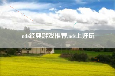 nds经典游戏推荐,nds上好玩