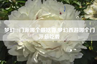 梦幻18门派哪个最吃香,梦幻西游哪个门派最吃香