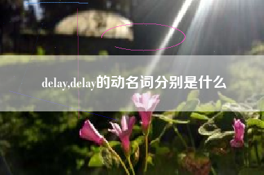 delay,delay的动名词分别是什么