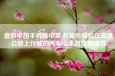 遨游中国手机版中文,有哪些模拟在高速公路上行驶的汽车类手游值得推荐