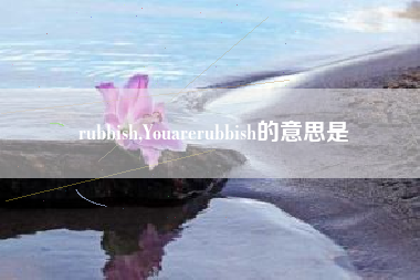 rubbish,Youarerubbish的意思是