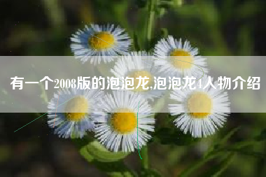 有一个2008版的泡泡龙,泡泡龙4人物介绍