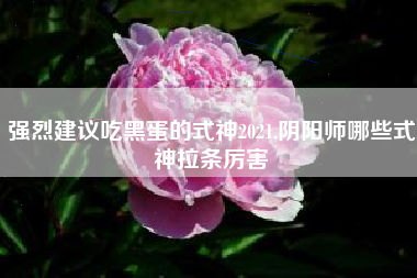 强烈建议吃黑蛋的式神2021,阴阳师哪些式神拉条厉害