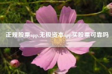 正规股票app,无极资本app买股票可靠吗