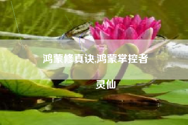 鸿蒙修真诀,鸿蒙掌控者
灵仙 鸿蒙修真诀,鸿蒙掌控者
灵仙