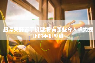 超漂亮好看手机壁纸,有哪些令人叹为观止的手机壁纸
