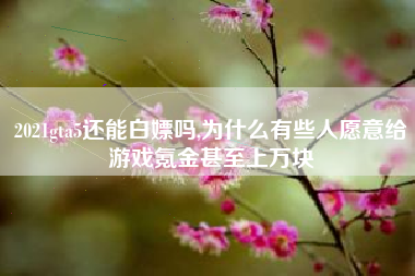 2021gta5还能白嫖吗,为什么有些人愿意给游戏氪金甚至上万块