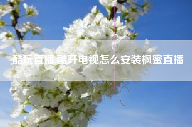 酷玩直播,酷开电视怎么安装枫蜜直播