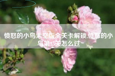 愤怒的小鸟太空版全关卡解锁,愤怒的小鸟第35关怎么过