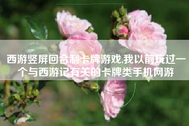 西游竖屏回合制卡牌游戏,我以前玩过一个与西游记有关的卡牌类手机网游