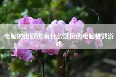 电脑射击游戏,有什么好玩的电脑枪战游戏