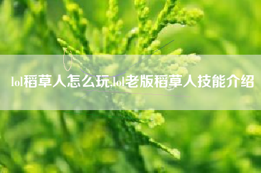lol稻草人怎么玩,lol老版稻草人技能介绍