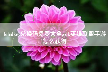 lolcdkey兑换码免费大全,cdk英雄联盟手游怎么获得