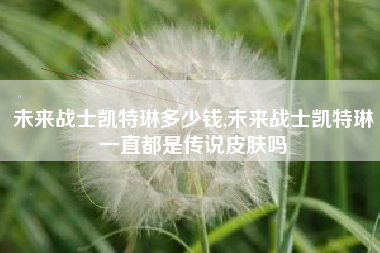 未来战士凯特琳多少钱,未来战士凯特琳一直都是传说皮肤吗