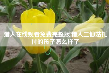 猎人在线观看免费完整版,猎人三仙姑托付的孩子怎么样了