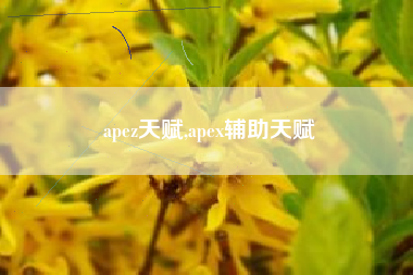 apez天赋,apex辅助天赋