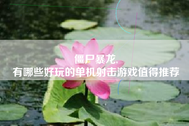 僵尸暴龙,
有哪些好玩的单机射击游戏值得推荐