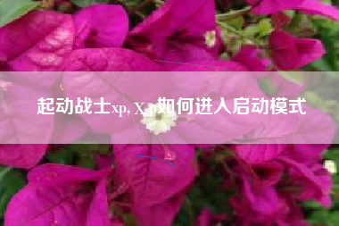 起动战士xp,ⅹp如何进入启动模式