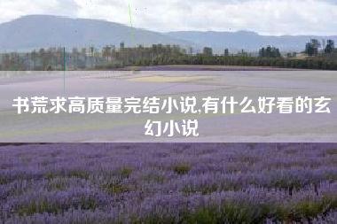 书荒求高质量完结小说,有什么好看的玄幻小说