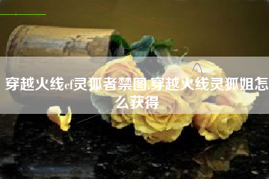 穿越火线cf灵狐者禁图,穿越火线灵狐姐怎么获得