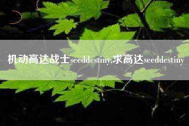 机动高达战士seeddestiny,求高达seeddestiny