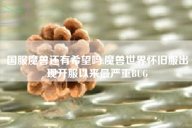 国服魔兽还有希望吗,魔兽世界怀旧服出现开服以来最严重BUG