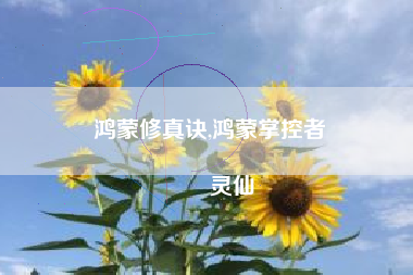 鸿蒙修真诀,鸿蒙掌控者
灵仙 鸿蒙修真诀,鸿蒙掌控者
灵仙