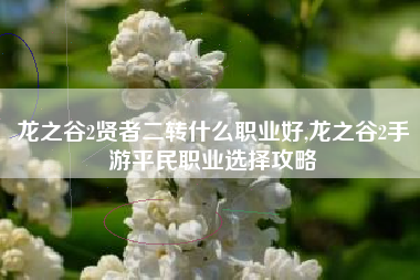 龙之谷2贤者二转什么职业好,龙之谷2手游平民职业选择攻略