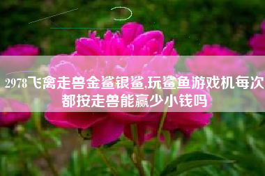 2978飞禽走兽金鲨银鲨,玩鲨鱼游戏机每次都按走兽能赢少小钱吗
