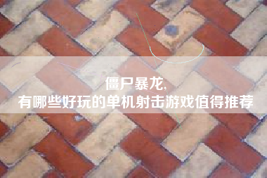 僵尸暴龙,
有哪些好玩的单机射击游戏值得推荐