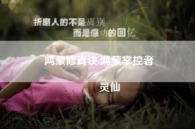 鸿蒙修真诀,鸿蒙掌控者
灵仙 鸿蒙修真诀,鸿蒙掌控者
灵仙