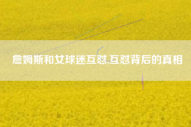 詹姆斯和女球迷互怼,互怼背后的真相