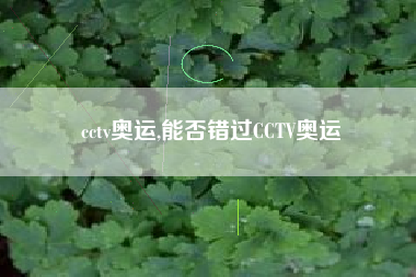 cctv奥运,能否错过CCTV奥运