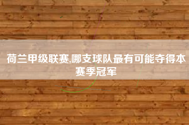 荷兰甲级联赛,哪支球队最有可能夺得本赛季冠军