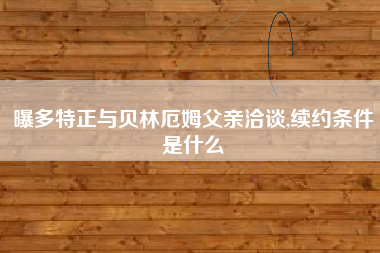 曝多特正与贝林厄姆父亲洽谈,续约条件是什么