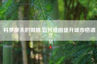 科罗廖夫的微博,如何修图提升城市格调