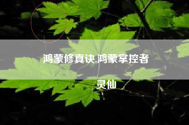 鸿蒙修真诀,鸿蒙掌控者
灵仙 鸿蒙修真诀,鸿蒙掌控者
灵仙