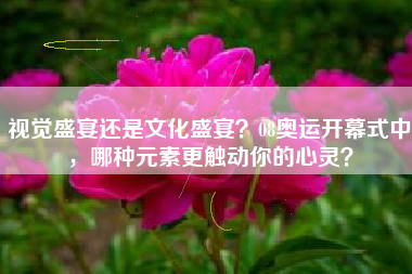 视觉盛宴还是文化盛宴?08奥运开幕式中,哪种元素更触动你的心灵?
