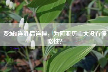 费城8连胜后连挫，为何亚历山大没有侵略性？
