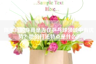 陈幸同的身高是否在乒乓球领域中有优势？她的打法特点是什么？