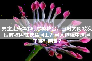 男童走失38小时后被救出，当时为何被发现时被困在铁丝网上？寻人过程中遭遇了哪些困难？