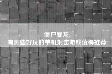 僵尸暴龙,
有哪些好玩的单机射击游戏值得推荐