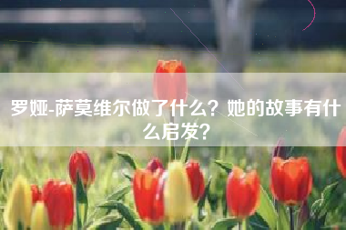罗娅-萨莫维尔做了什么？她的故事有什么启发？