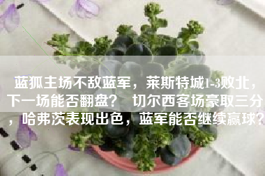 蓝狐主场不敌蓝军，莱斯特城1-3败北，下一场能否翻盘？  切尔西客场豪取三分，哈弗茨表现出色，蓝军能否继续赢球？