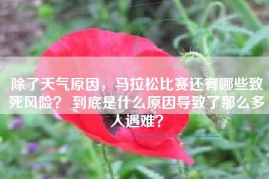 除了天气原因，马拉松比赛还有哪些致死风险？ 到底是什么原因导致了那么多人遇难？