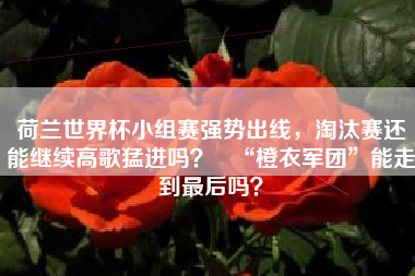 荷兰世界杯小组赛强势出线，淘汰赛还能继续高歌猛进吗？   “橙衣军团”能走到最后吗？