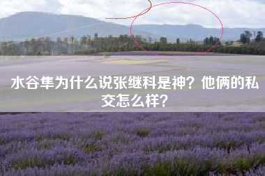 水谷隼为什么说张继科是神？他俩的私交怎么样？