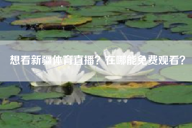 想看新疆体育直播？在哪能免费观看？