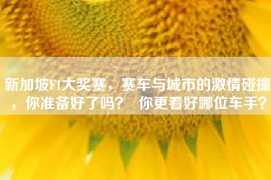 新加坡F1大奖赛，赛车与城市的激情碰撞，你准备好了吗？  你更看好哪位车手？