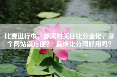 比赛进行中，想实时关注比分变化，哪个网站最方便？  最快比分网好用吗？